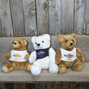 Set Of 3 Hard Rock Cafe Teddy Bear